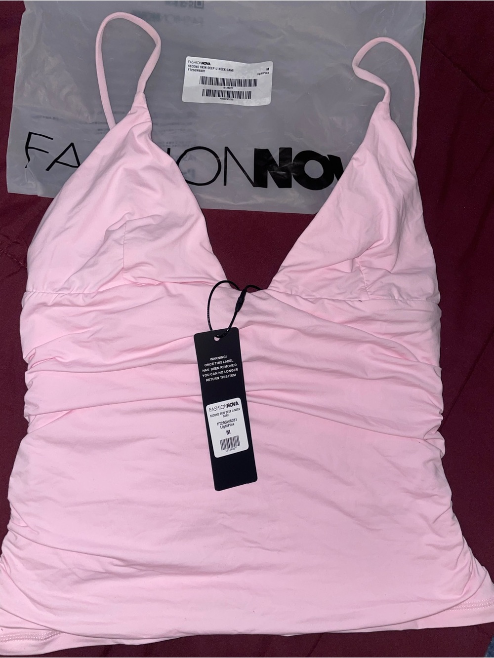 FashionNova— Second Skin Bra Pad V Neck Cami